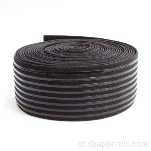 5cm Antislip silicone elástico de tecido preto negra elástico